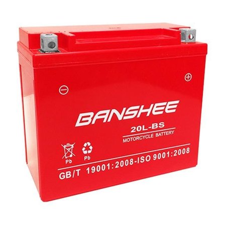 BANSHEE Banshee 20L-BS-Banshee-013 12V 18Ah New Replacement Motorcycle Battery for Buell X1 Lighting - 4 Years Warranty 20L-BS-Banshee-013